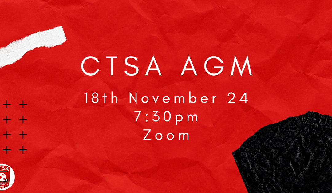 AGM – Monday 18th November 2024, Zoom – 7:30pm