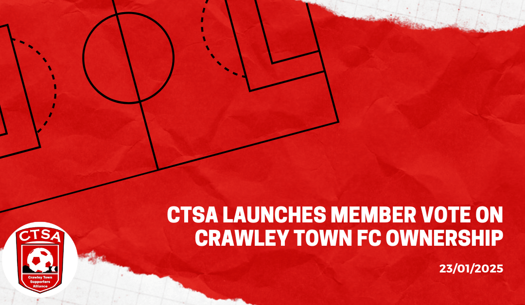 CTSA Launches Member Vote on Crawley Town FC Ownership